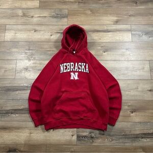 Vintage 90s Nebraska Embroidered Pullover Hoodie